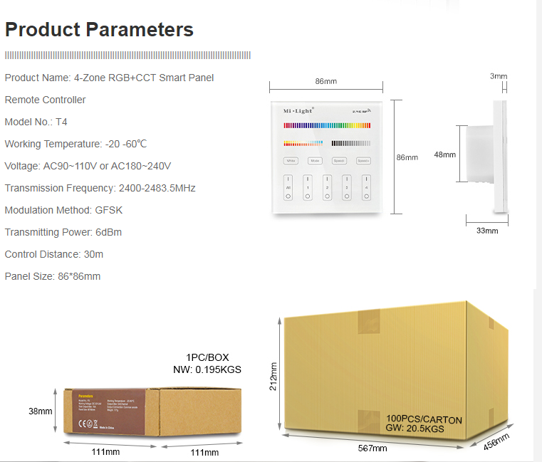 MiLight_T4_Smart_Panel_MiLight_Controller_1