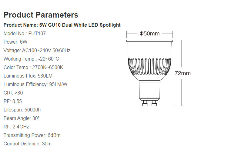 Mi_Light_FUT107_6W_GU10_Dual_White_Dimmable_LED_Spotlight_2