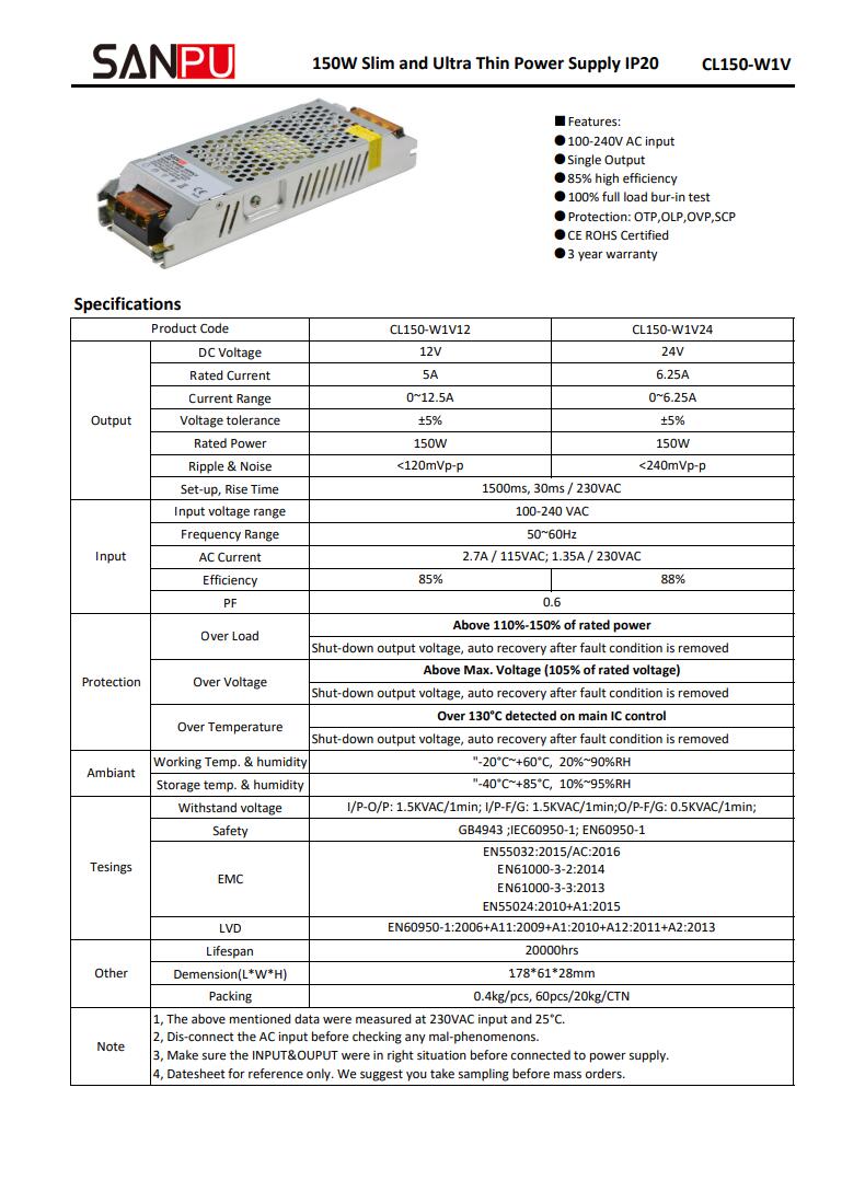 SANPU_CL150_W1V24_24V_150W_6A_1