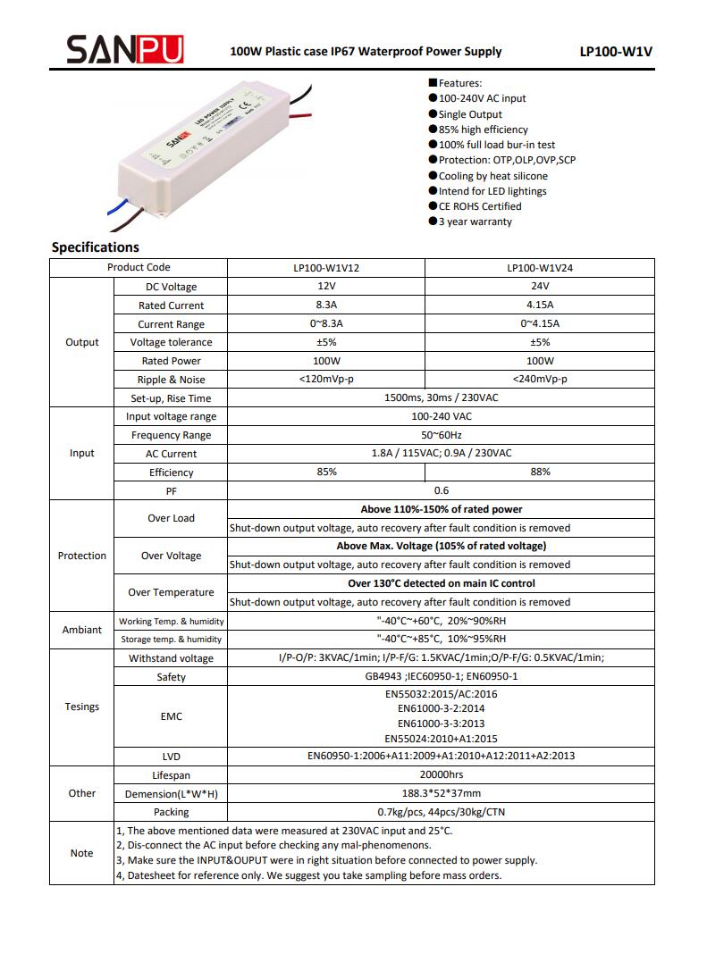 SANPU_LP100_W1V12_12V_100W_IP67_1