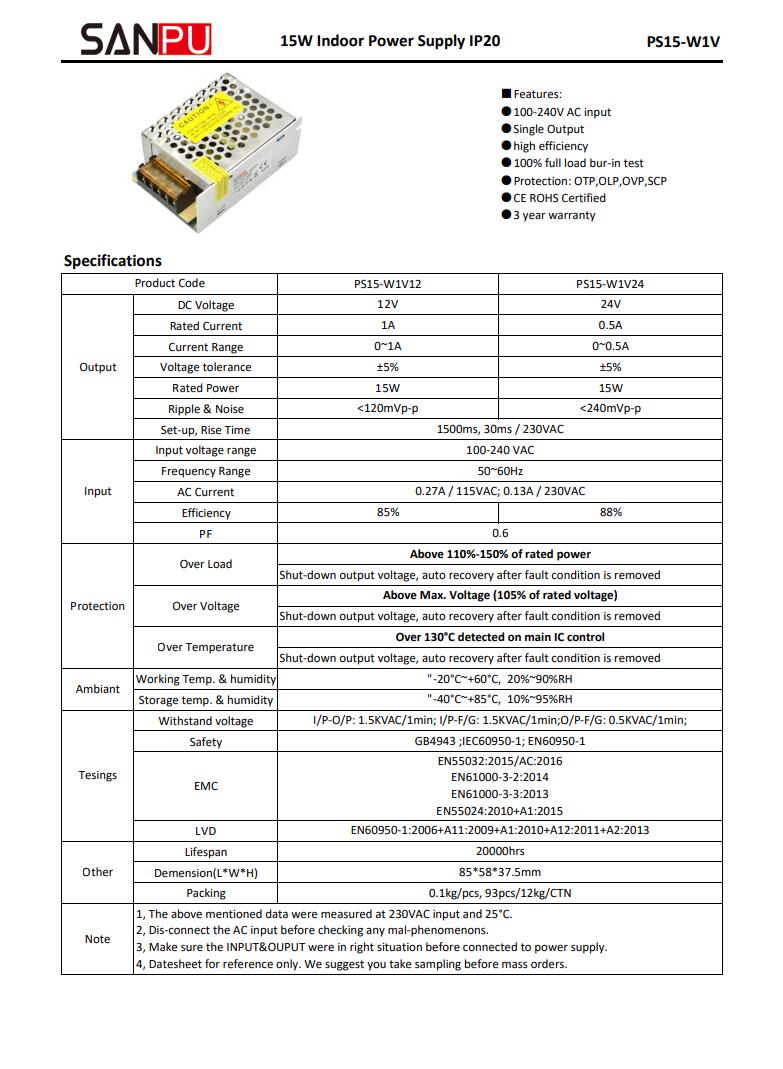SANPU_PS15_W1V12_12V_15W_1A_1