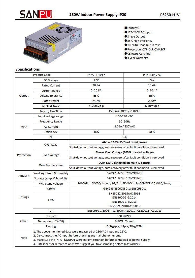 SANPU_PS250_H1V12_12V_250W_20A_1