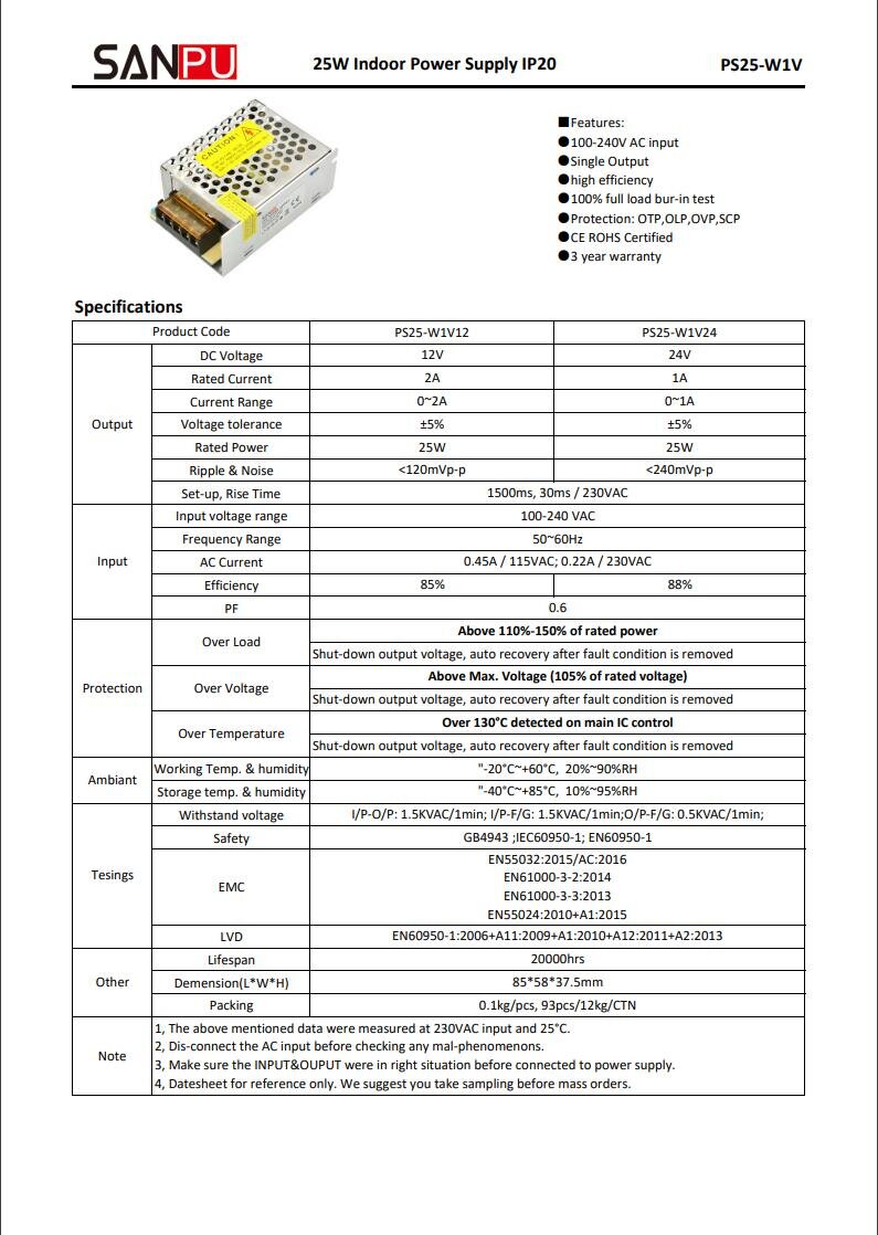 SANPU_PS25_W1V12_12V_25W_2A_1