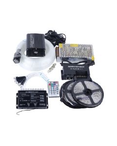 DMX Control Fiber Optic Star Ceiling Kit 16W RGBW Shooting Meteor Room Roof Decorative Lighting Kit Gear