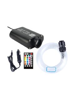 Car Root Decoreation Fiber Optic Light Blutooth Music APP Control Starry Lighting 12V Gear Kit