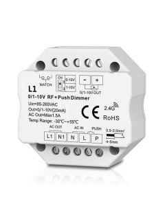 L1 Led Controller Skydance Lighting Control System RF to 1 Channels 0-10V +Push Dimmer