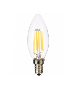 LED Bulb E14 6W Glass Vintage Candle Light C35 Filament Lamp 3pcs